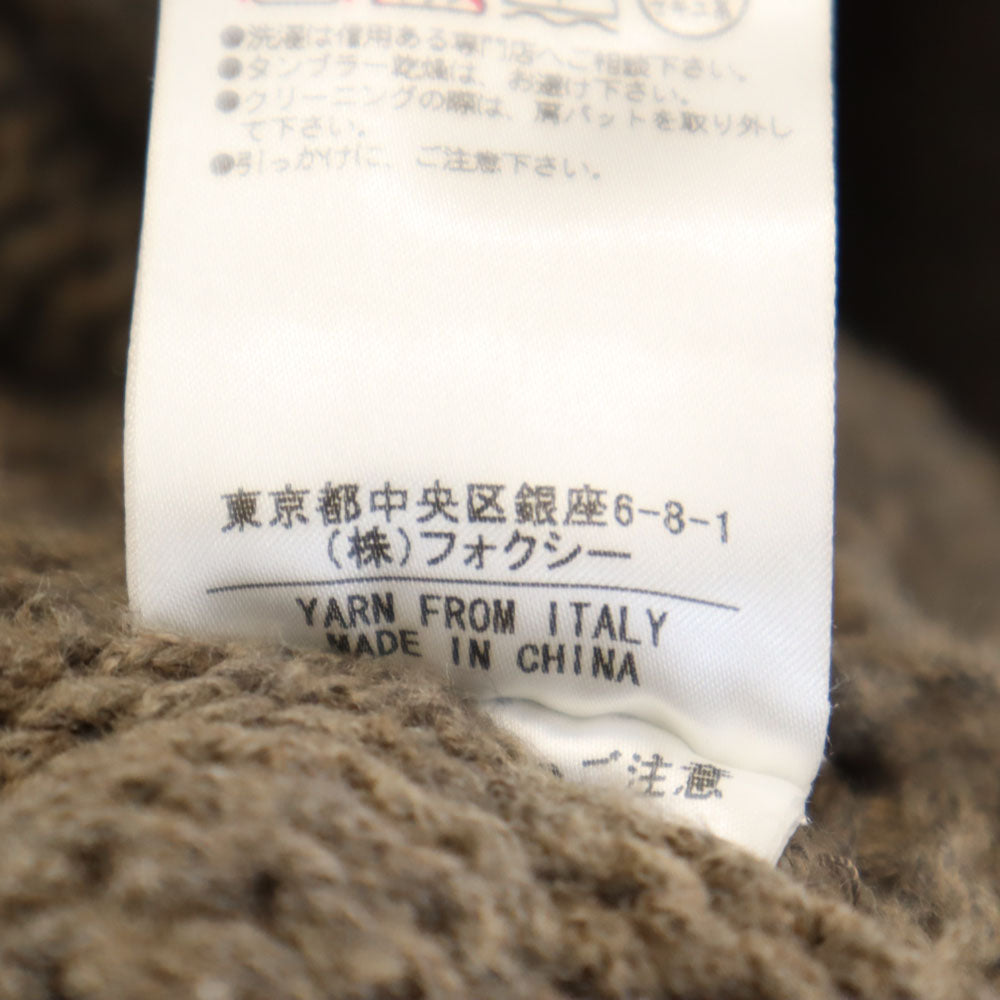 FOXEY フォクシー ニット コート F アッシュブラウン系 レディース