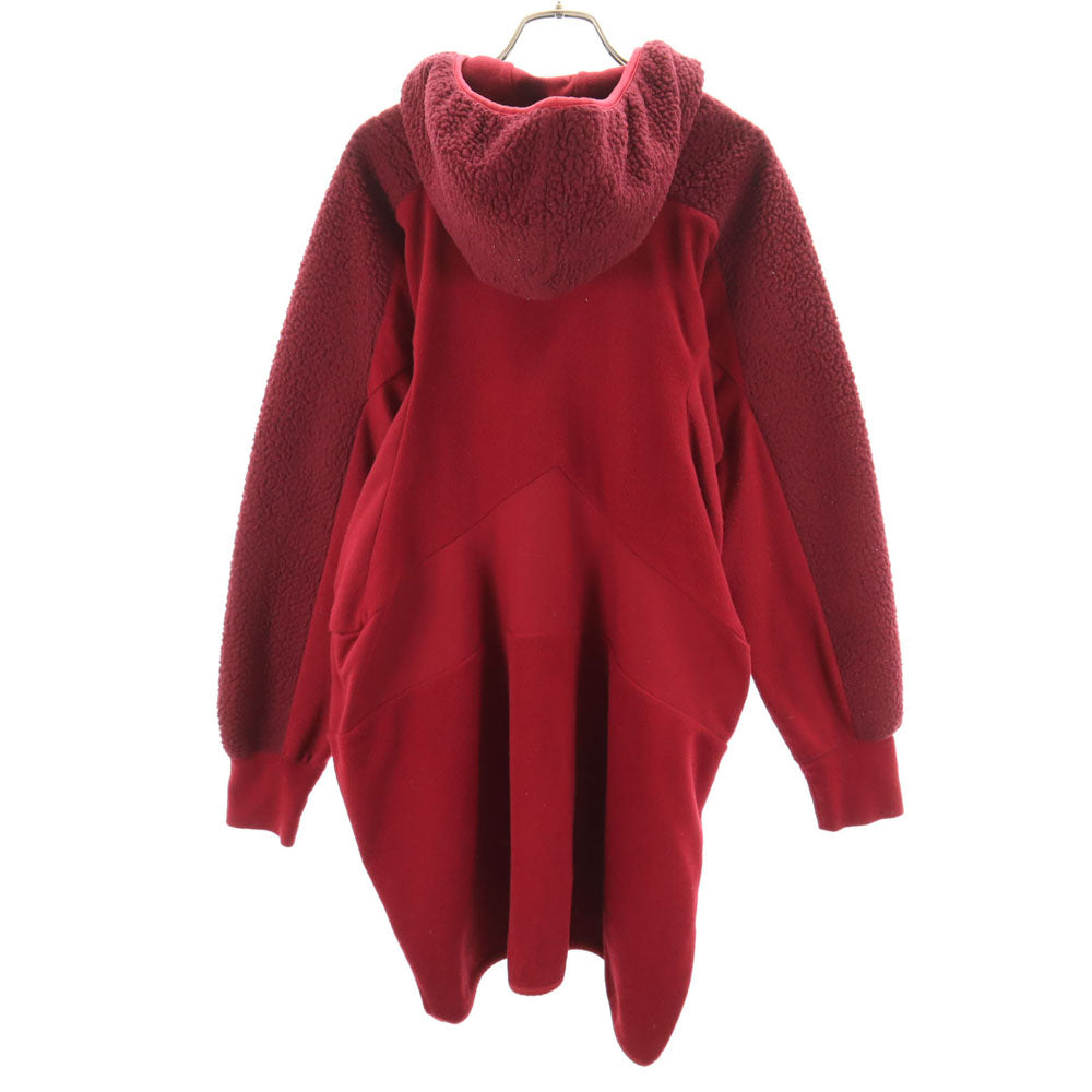 GANRYU ガンリュウ 2014年 日本製 長袖 フリース切替 ワンピース M ボルドー コムデギャルソン レディース