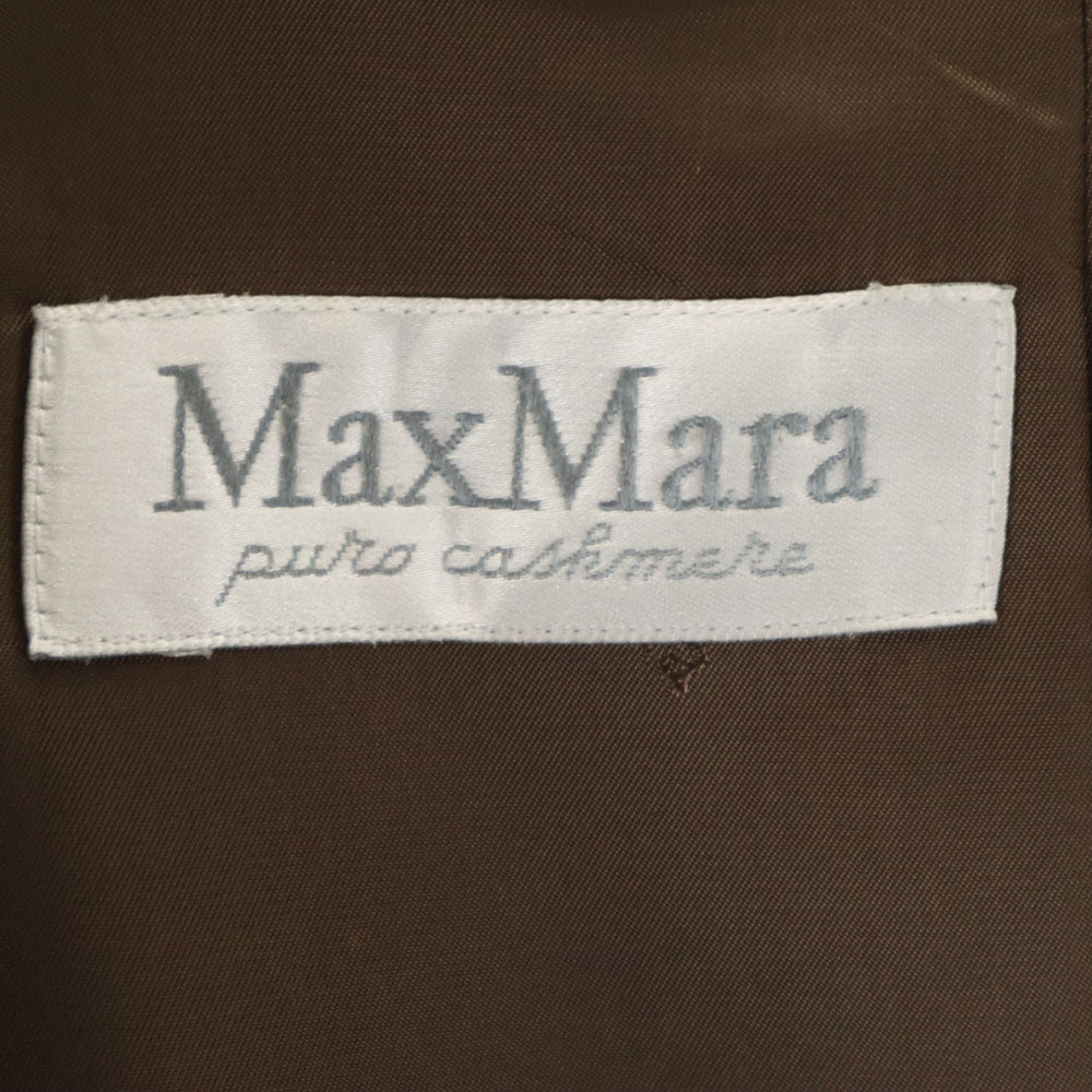 マックスマーラ イタリア製 カシミヤ100％ トレンチコート 42 ブラウン MAX MARA レディース