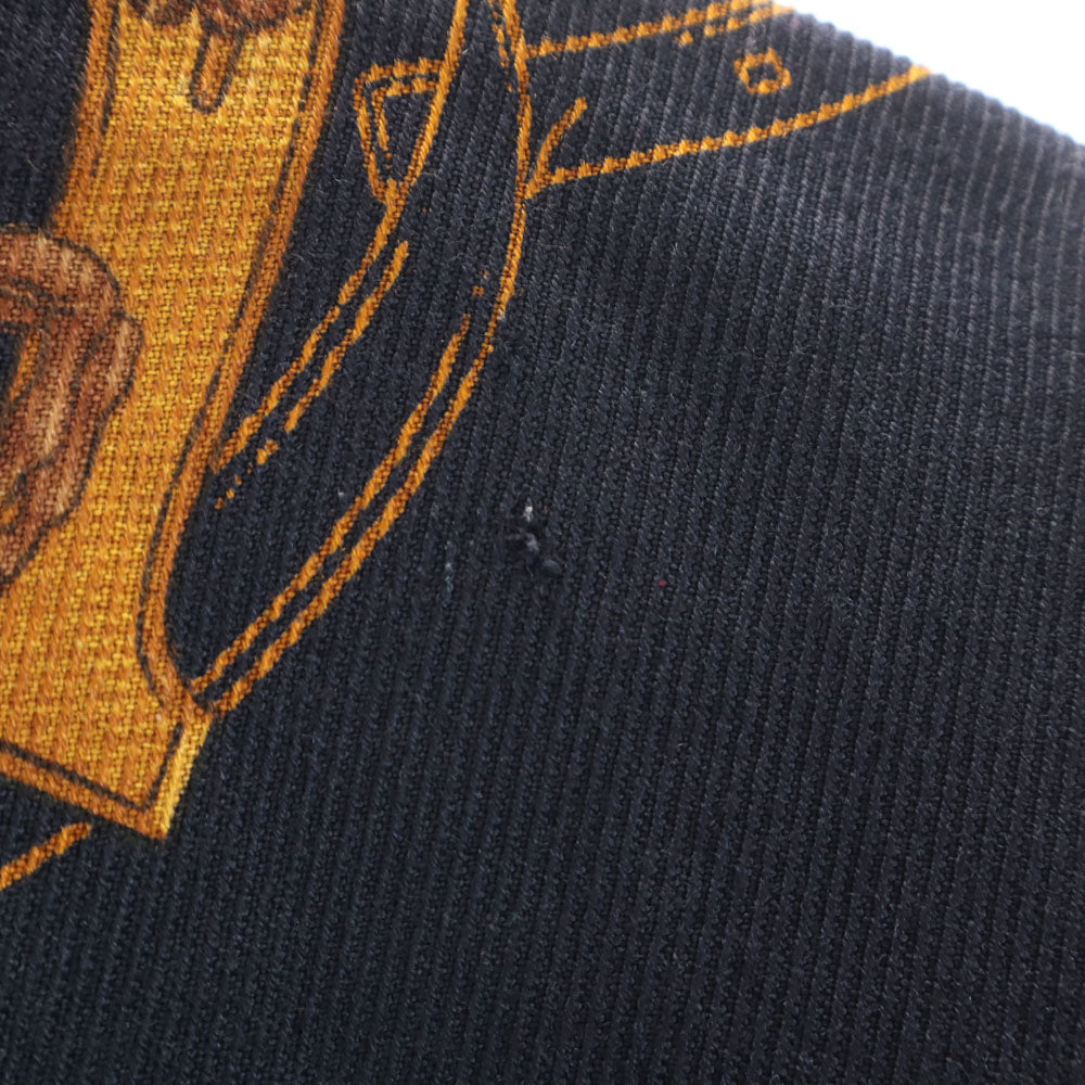 Herno ヘルノ 80s 90s イタリア製 オールド ホース柄 リバーシブル コート 42 ネイビー 馬蹄 レディース