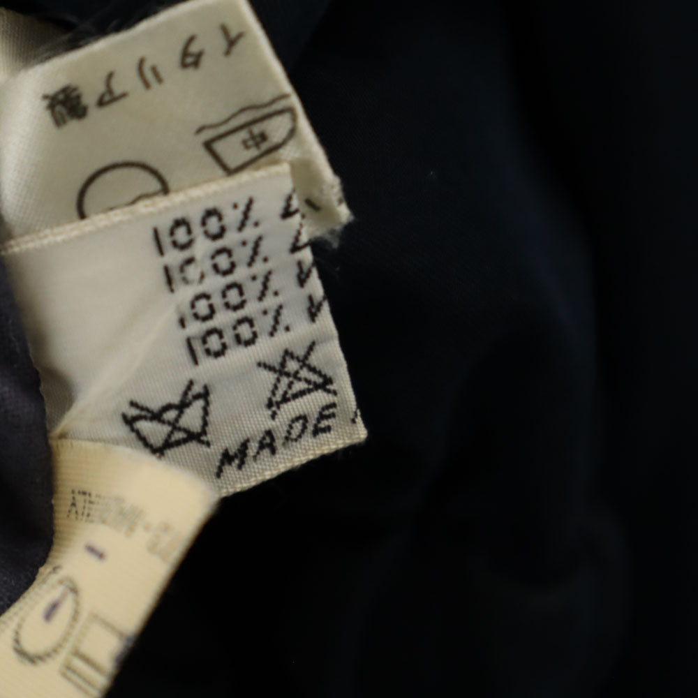 Herno ヘルノ 80s 90s イタリア製 オールド ホース柄 リバーシブル コート 42 ネイビー 馬蹄 レディース