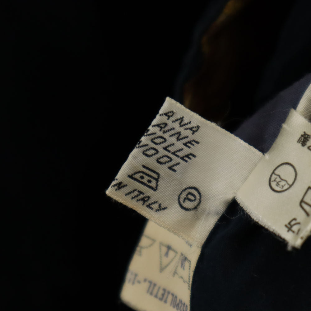 Herno ヘルノ 80s 90s イタリア製 オールド ホース柄 リバーシブル コート 42 ネイビー 馬蹄 レディース