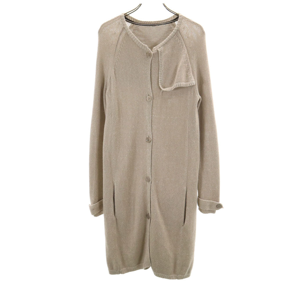 S Max Mara エスマックスマーラ 長袖 ロング ニットカーディガン S グレージュ レディース