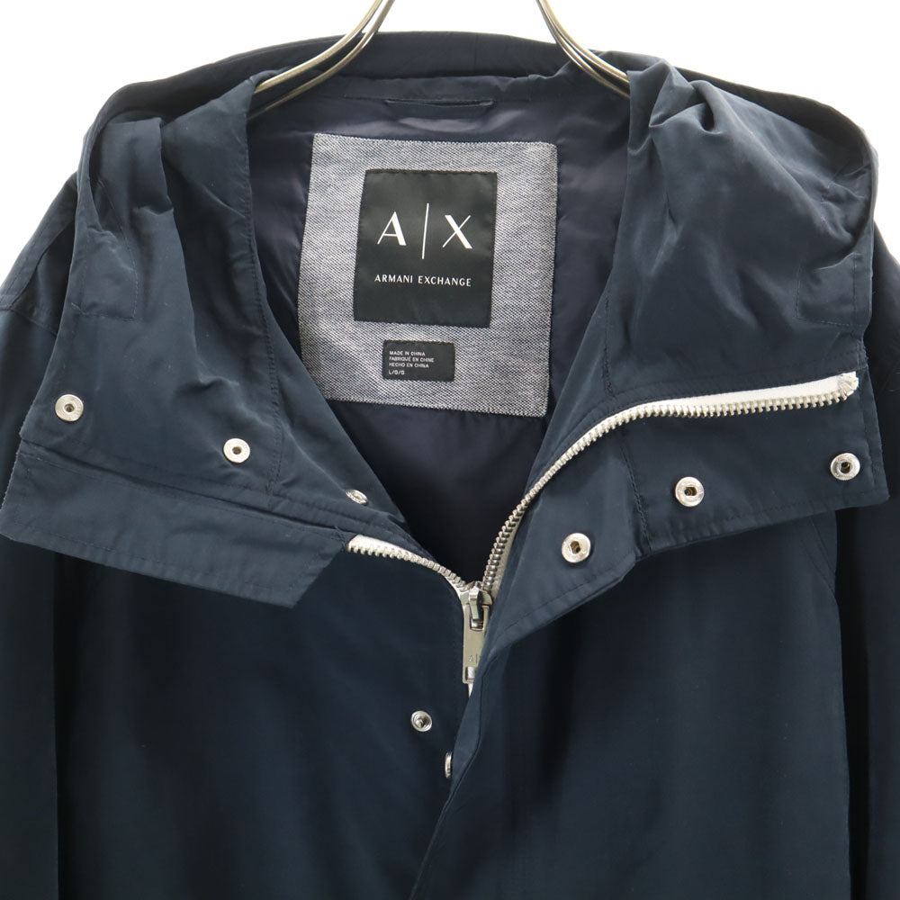 ARMANI EXCHANGE アルマーニエクスチェンジ フーデッド コート L ネイビー メンズ