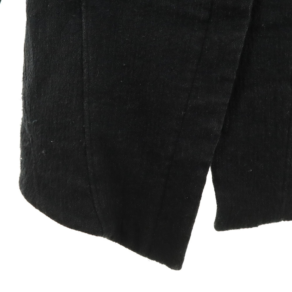 HELMUT LANG ヘルムートラング レザー切替 コート S ブラック 比翼 レディース