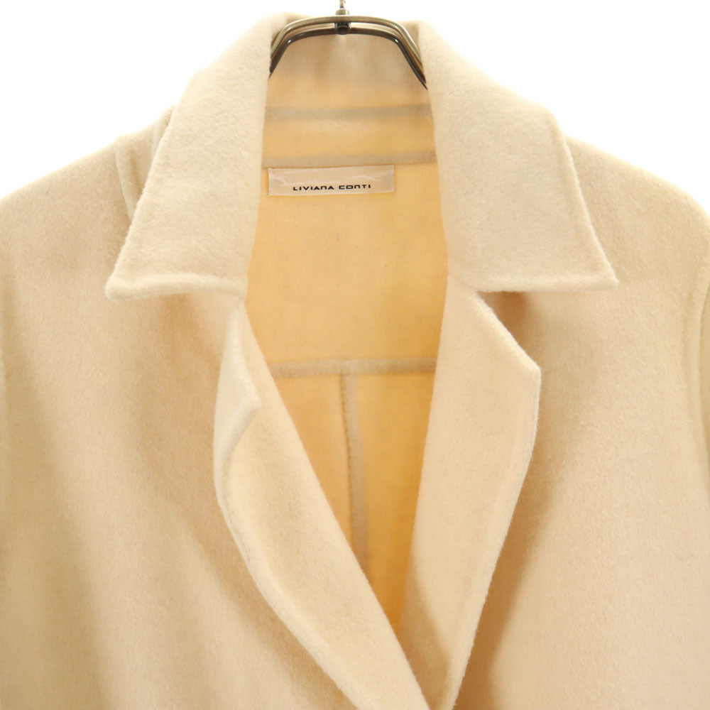 LIVIANA CONTI リビアナコンティ ウールコート 42 アイボリー レディース