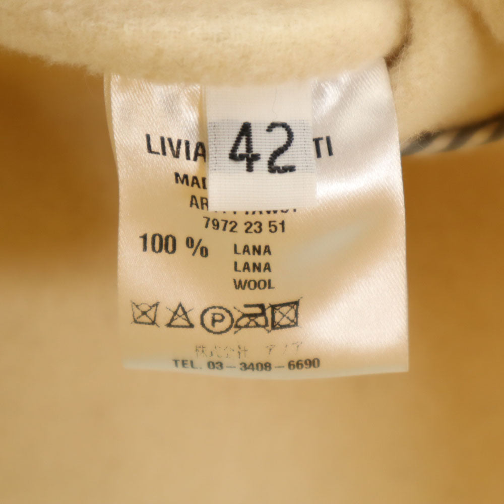 LIVIANA CONTI リビアナコンティ ウールコート 42 アイボリー レディース