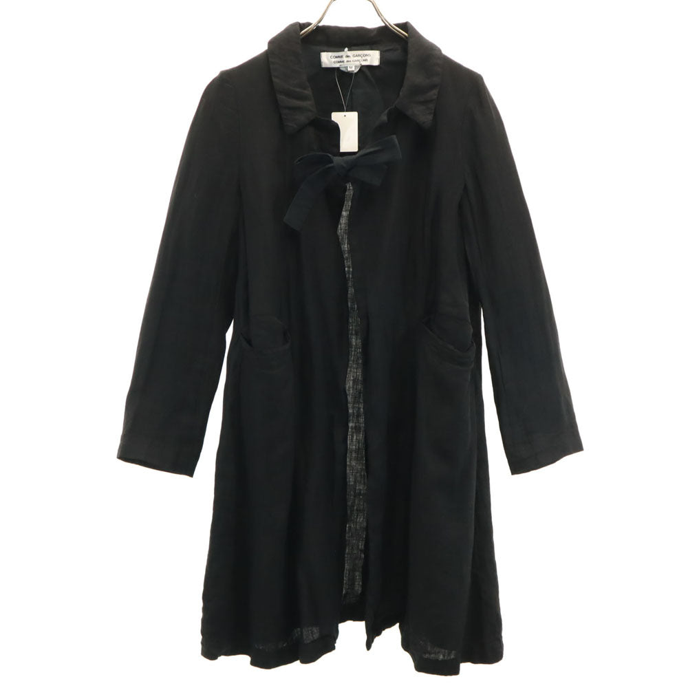 Comme des Garcons Comme des Garcons コムデギャルソンコムデギャルソン 2012年 日本製 RK-J035 リネン コート M ブラック レディース