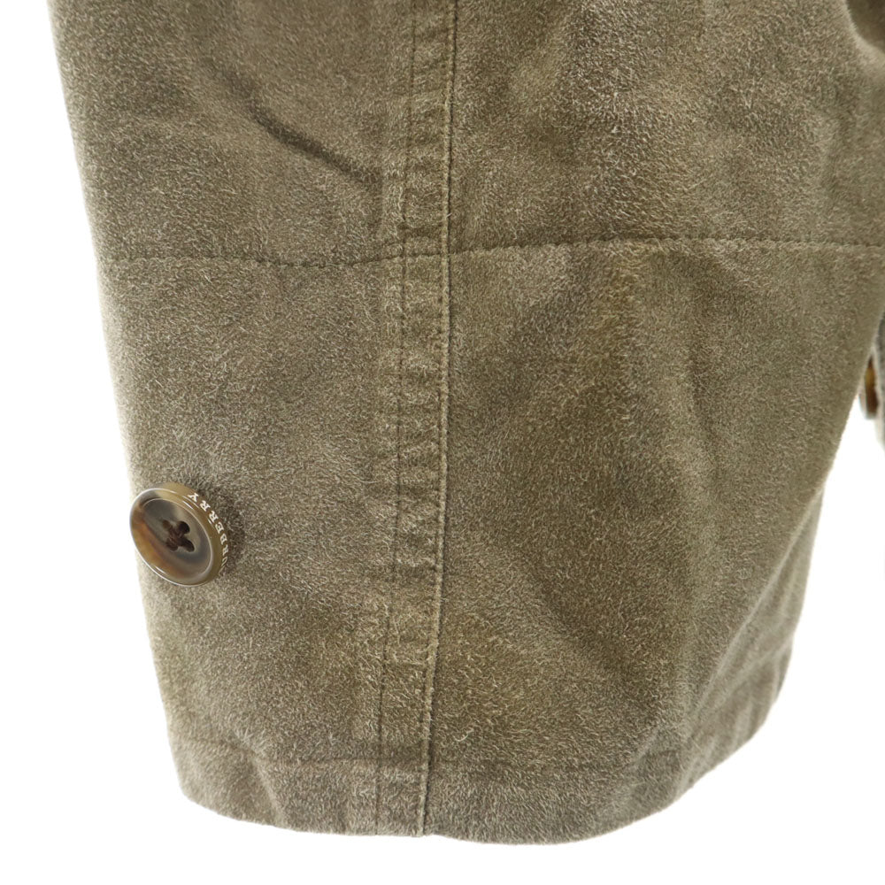 BURBERRY バーバリー 三陽商会 日本製 フェイク スエード ジャケット L カーキ メンズ