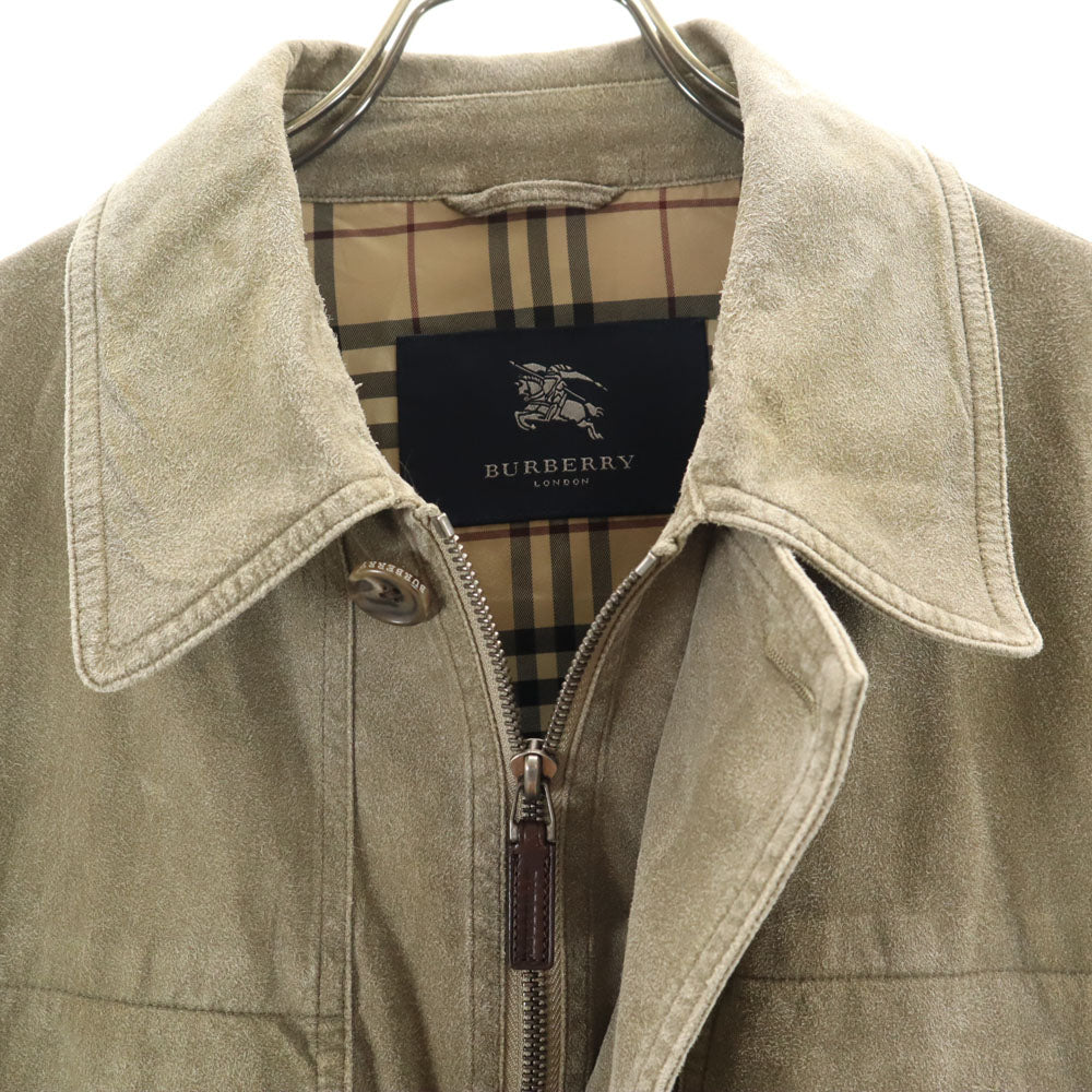 BURBERRY バーバリー 三陽商会 日本製 フェイク スエード ジャケット L カーキ メンズ