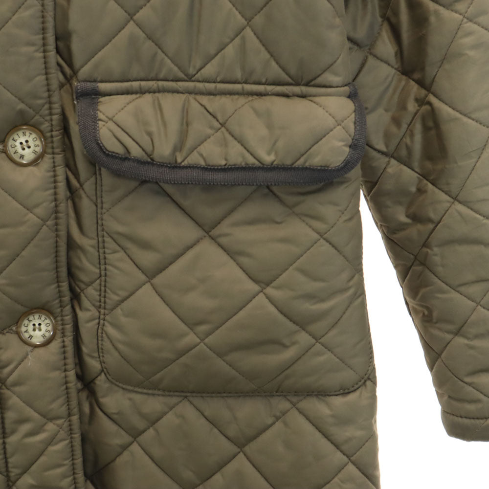 MACKINTOSH SCOTLAND マッキントッシュスコットランド USA製 キルティングコート 36 カーキ 裏ボア レディース