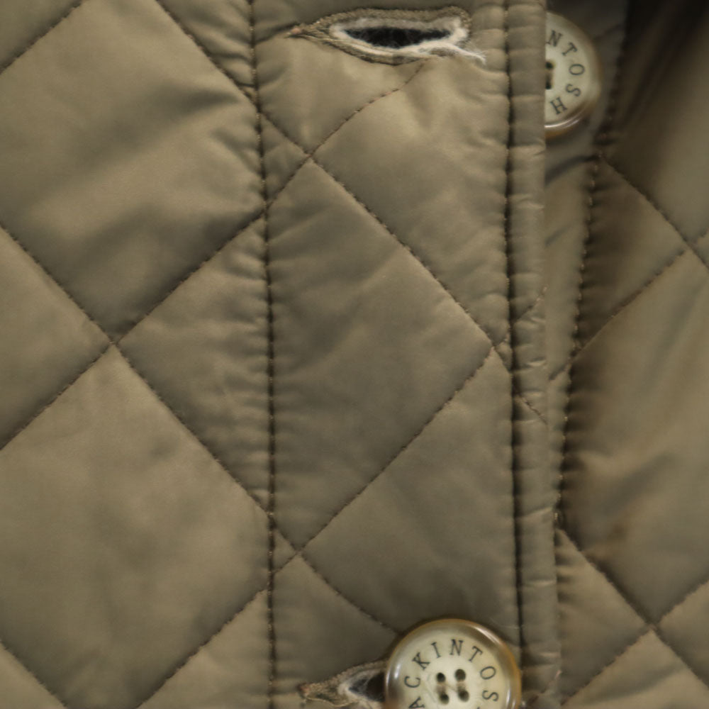 MACKINTOSH SCOTLAND マッキントッシュスコットランド USA製 キルティングコート 36 カーキ 裏ボア レディース