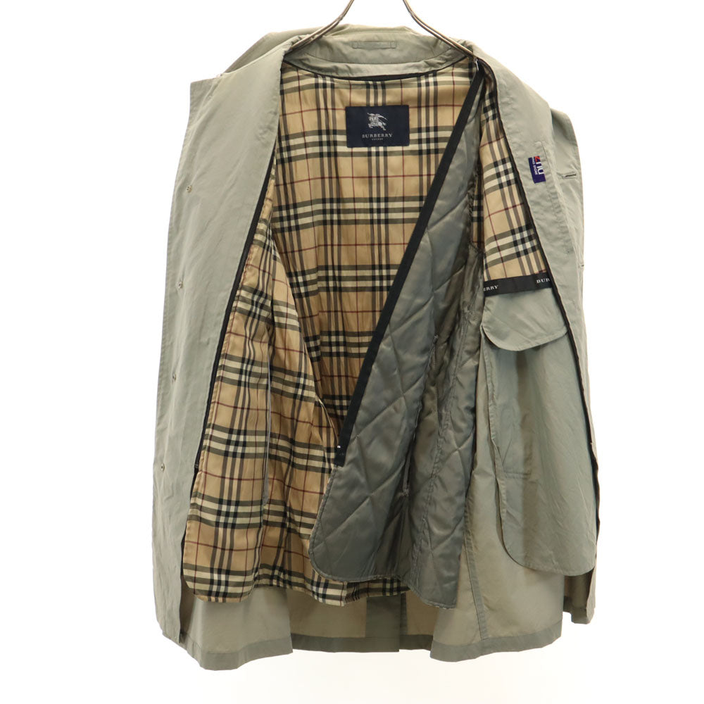 BURBERRY バーバリー 三陽商会 日本製 ライナー付 ステンカラーコート M カーキ 2WAY メンズ