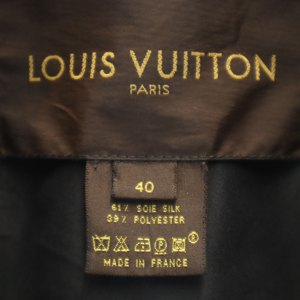 LOUIS VUITTON ルイヴィトン フランス製 トレンチコート 40 チャコール レディース