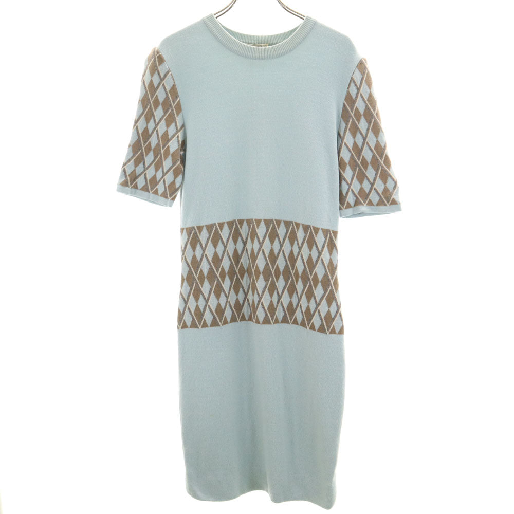 Valentino Garavani ヴァレンティノガラヴァーニ イタリア製 ウール100％ ニット アンサンブル 40-6 ブルー系 レディース