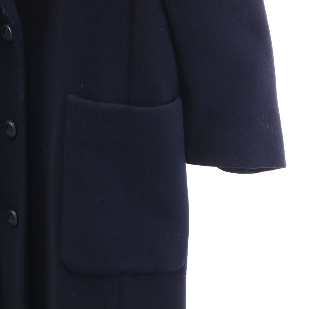 YVES SAINT LAURENT イヴサンローラン 90s オールド メルトン チェスターコート M ネイビー レディース