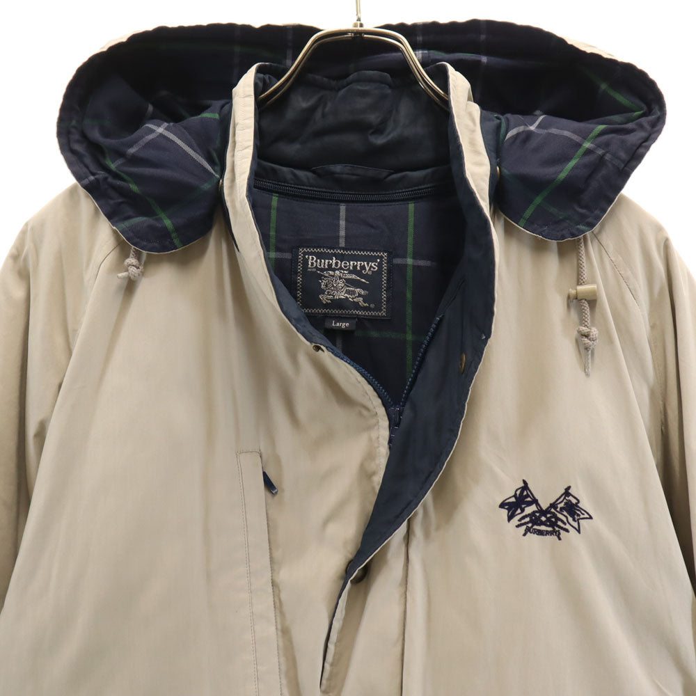 Burberrys バーバリーズ 90s オールド フーデッド コート L ベージュ ダウンライナー付き メンズ