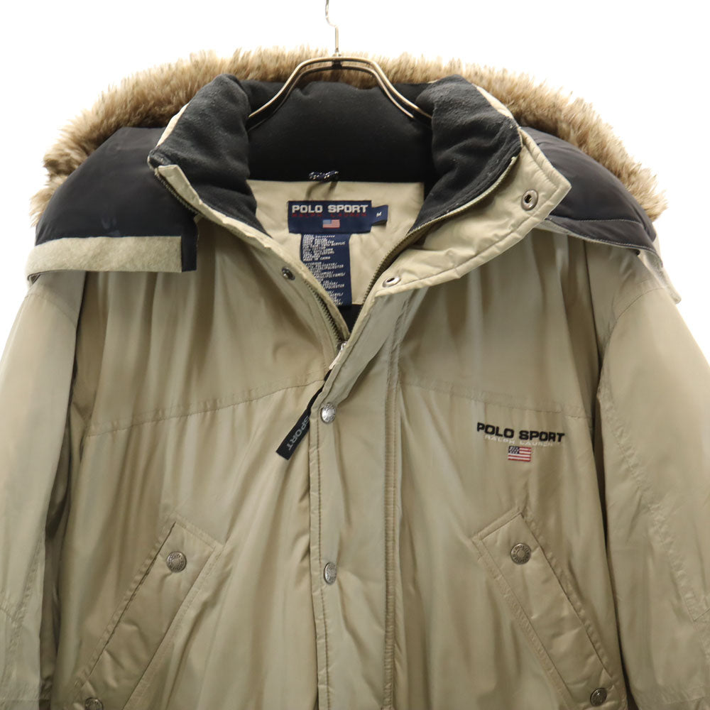 POLO SPORT RALPH LAUREN ポロスポーツラルフローレン 90s オールド ダウンジャケット M ベージュ メンズ