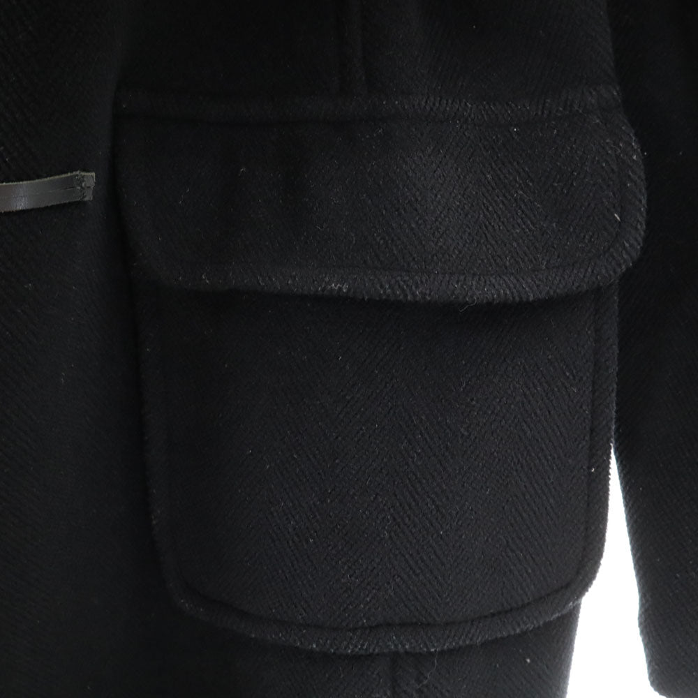 BURBERRY バーバリー イングランド製 ウール100％ ダッフルコート 黒 レディース