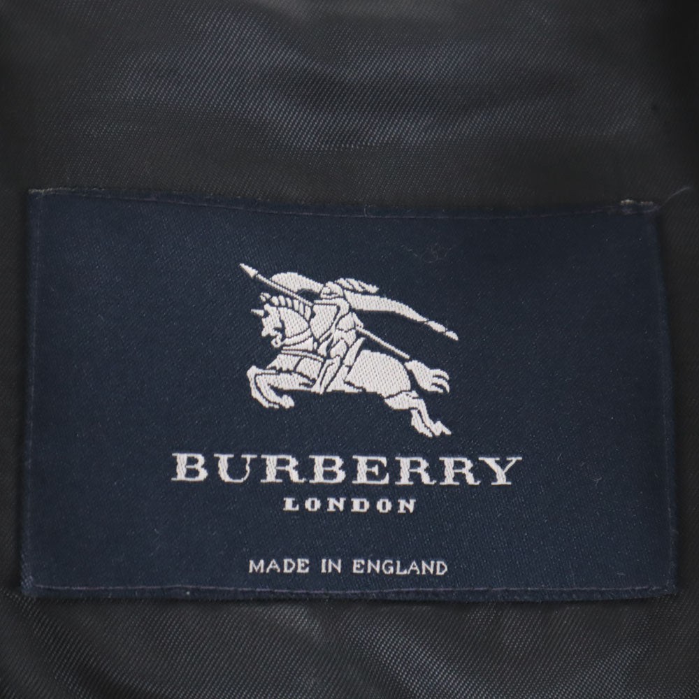BURBERRY バーバリー イングランド製 ウール100％ ダッフルコート 黒 レディース