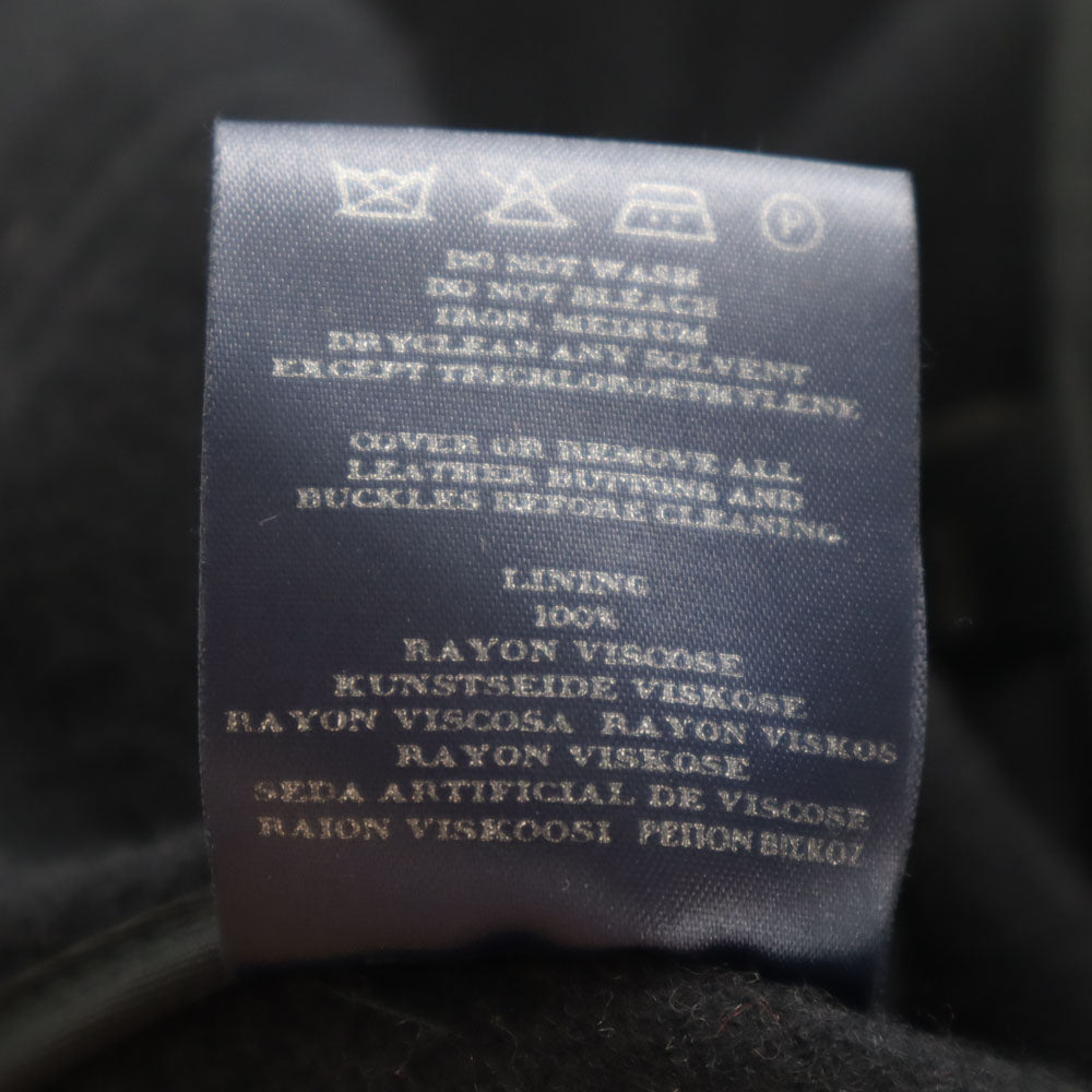 BURBERRY バーバリー イングランド製 ウール100％ ダッフルコート 黒 レディース