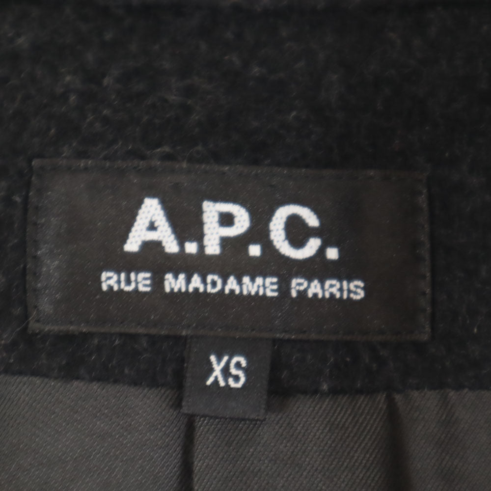 A.P.C. アーペーセー ウールブレンド ステンカラーコート XS グレー メンズ