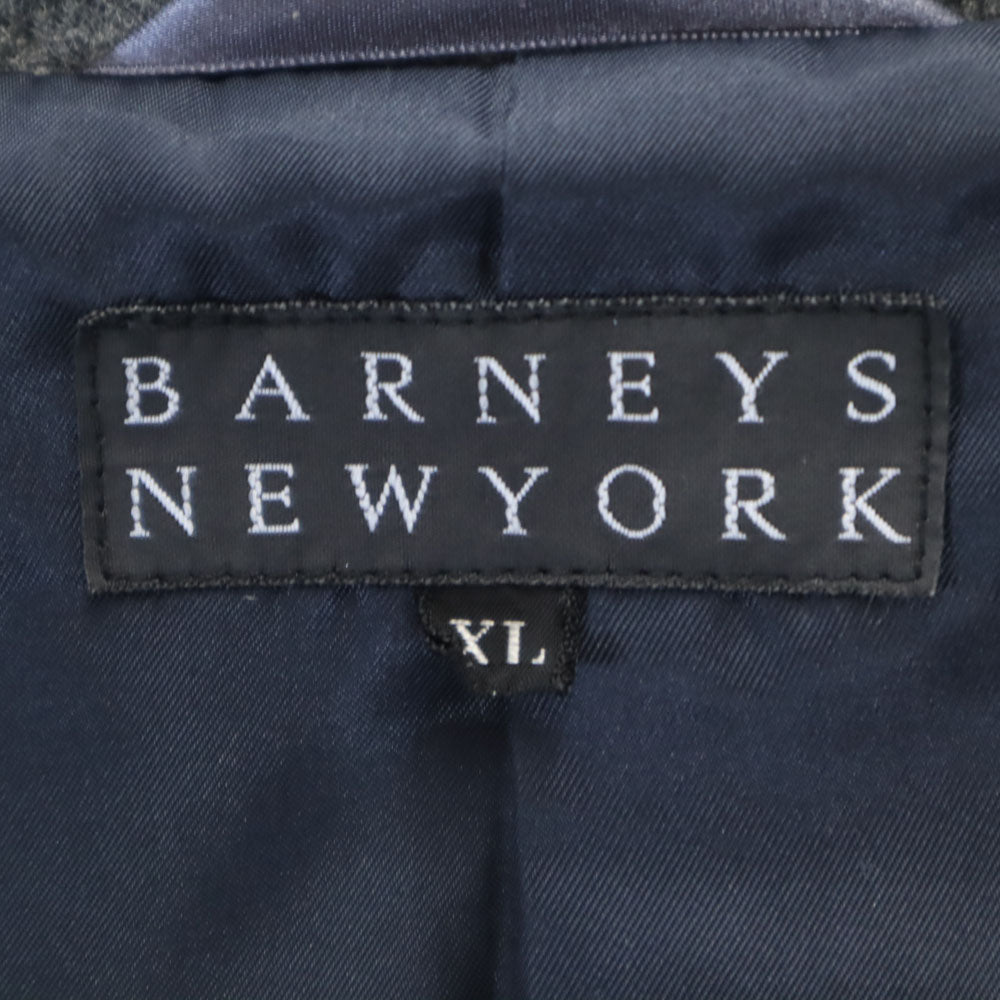 BARNEYS NEWYORK バーニーズニューヨーク ウールブレンド ステンカラーコート XL グレー メンズ