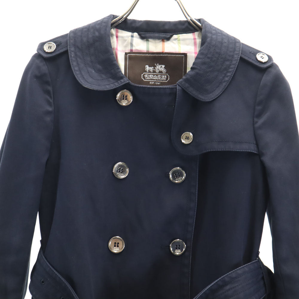 COACH コーチ トレンチコート 2 ネイビー レディース