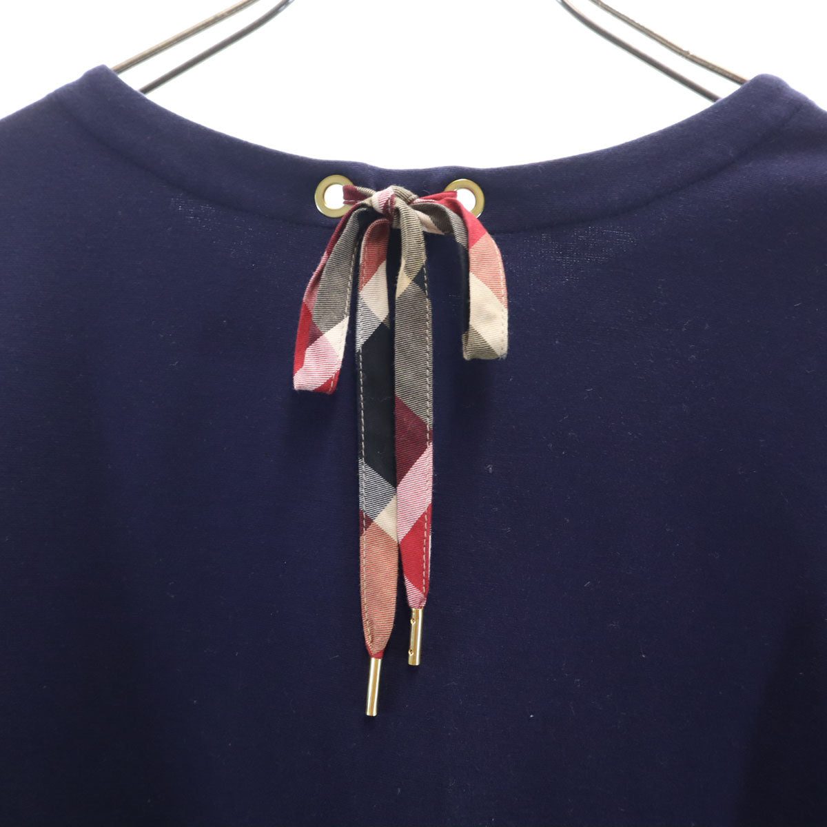 BLUE LABEL CRESTBRIDGE ブルーレーベルクレストブリッジ 日本製 長袖 ワンピース 38 ネイビー 三陽商会 レディース