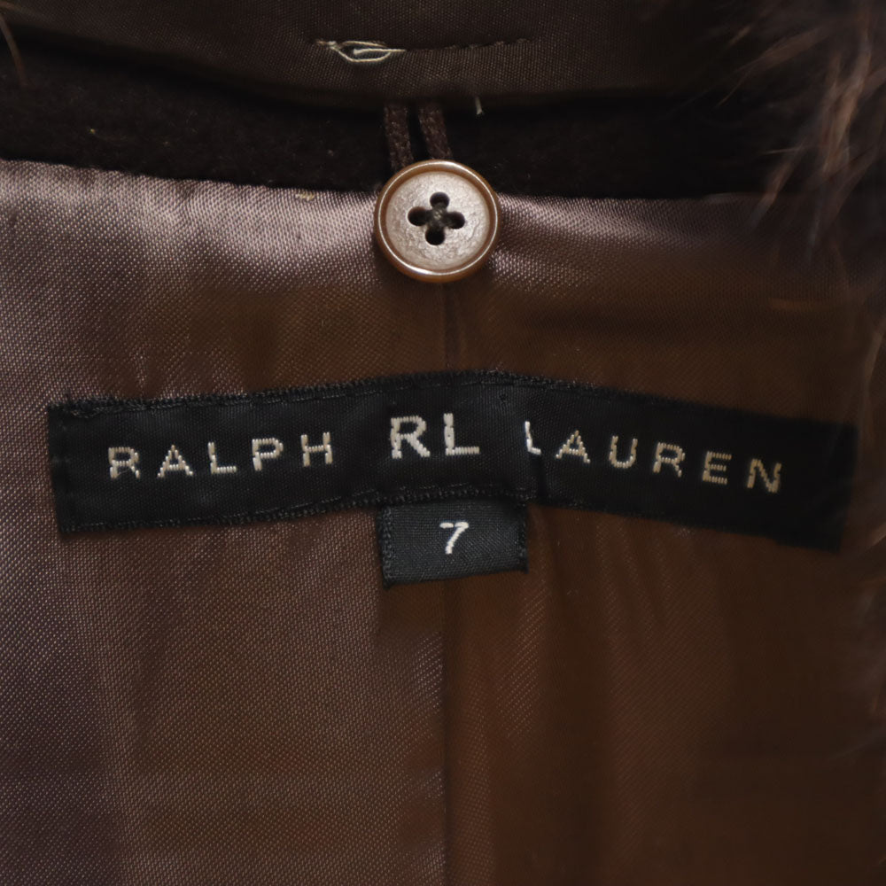RALPH LAUREN ラルフローレン 日本製 ステンカラーコート 7 ブラウン レディース