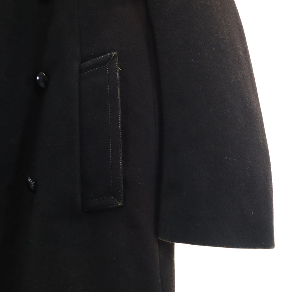 エセンプラーレ ウールブレンド オーバー ロングコート L ブラウン メンズ