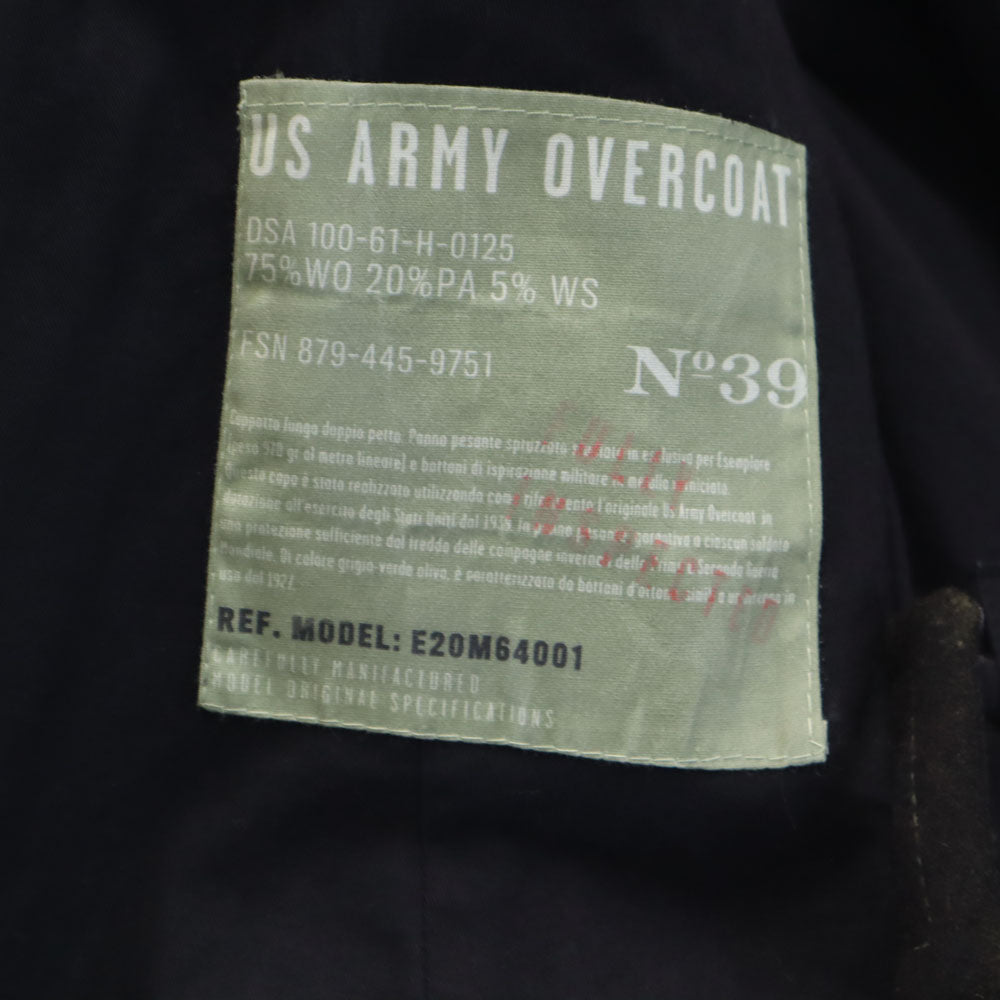 エセンプラーレ ウールブレンド オーバー ロングコート L ブラウン メンズ