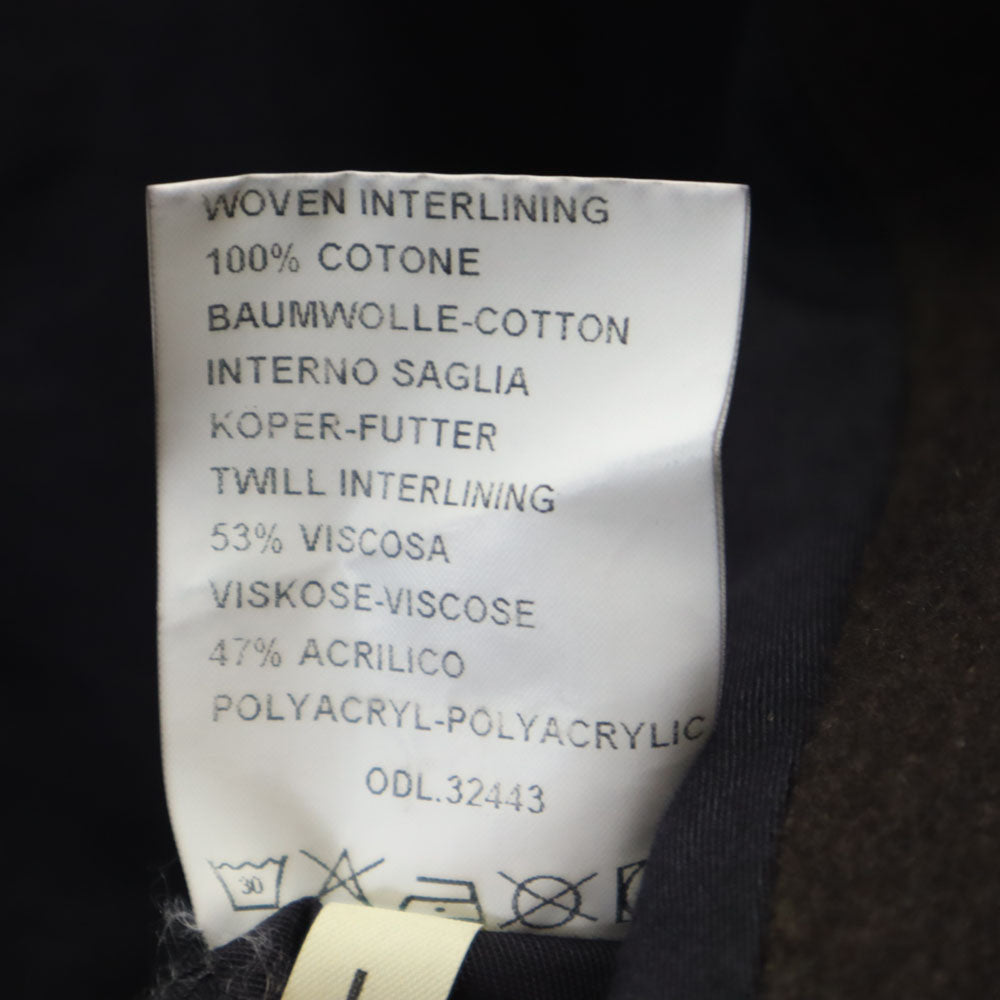 エセンプラーレ ウールブレンド オーバー ロングコート L ブラウン メンズ