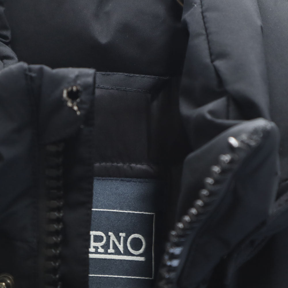 Herno ヘルノ Laminar ルーマニア製 GORE-TEX グース ダウンコート 44 ブラック フーディー メンズ