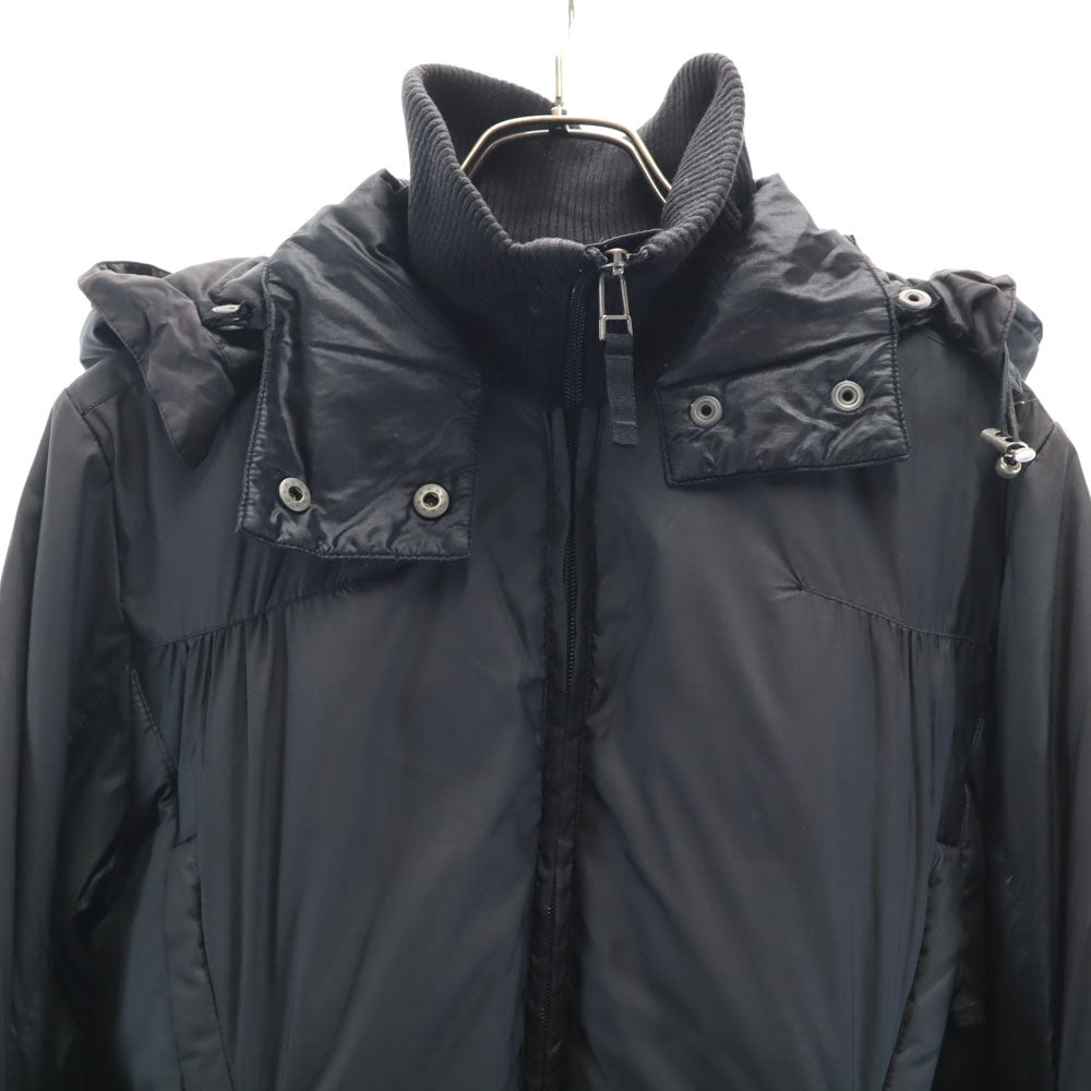 SPORTMAX スポーツマックス グース ダウンコート 42 ブラック フーディー 収納袋付き レディース