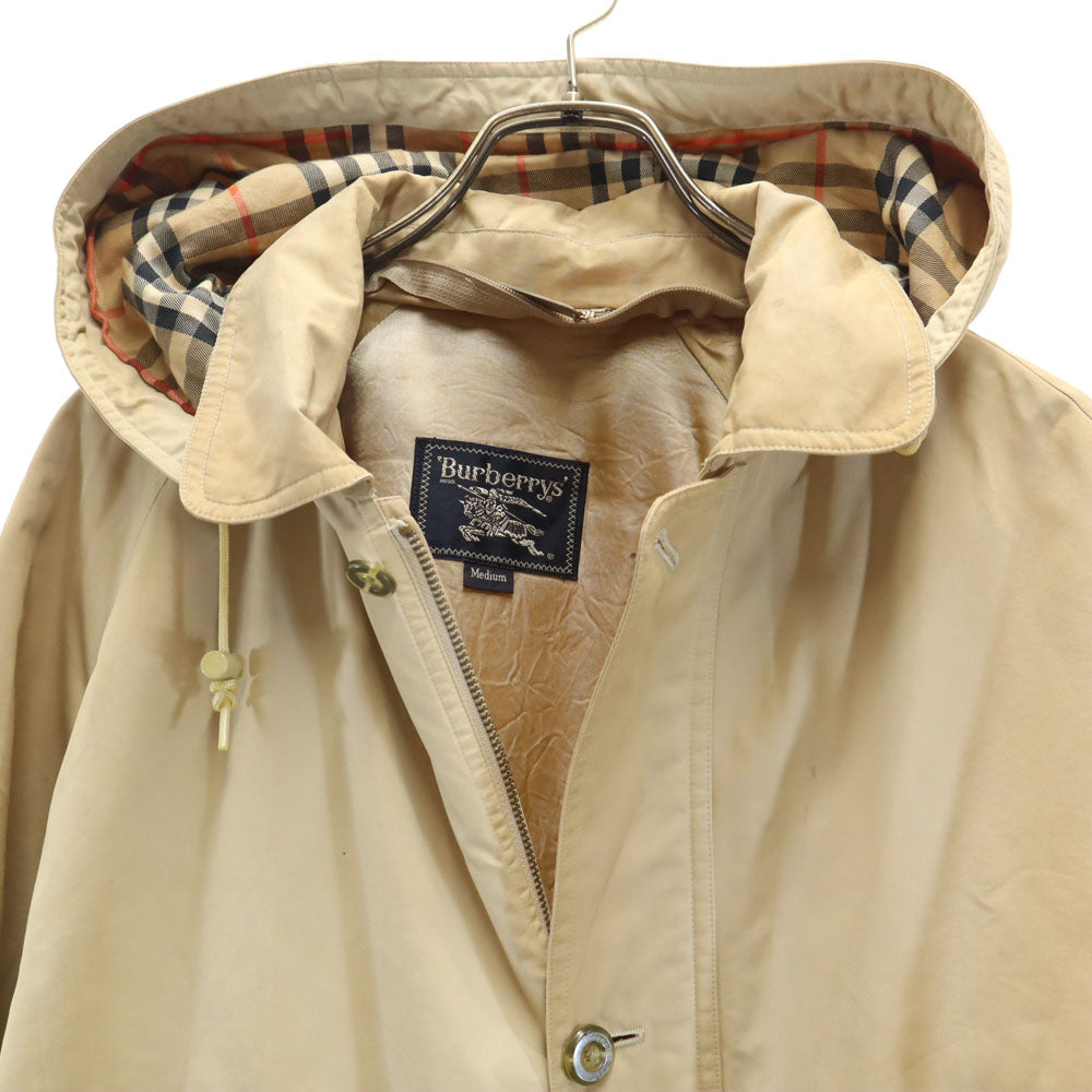 Burberrys バーバリーズ 90s オールド C-TK83 フーデッド コート M ベージュ ライナー欠損 メンズ