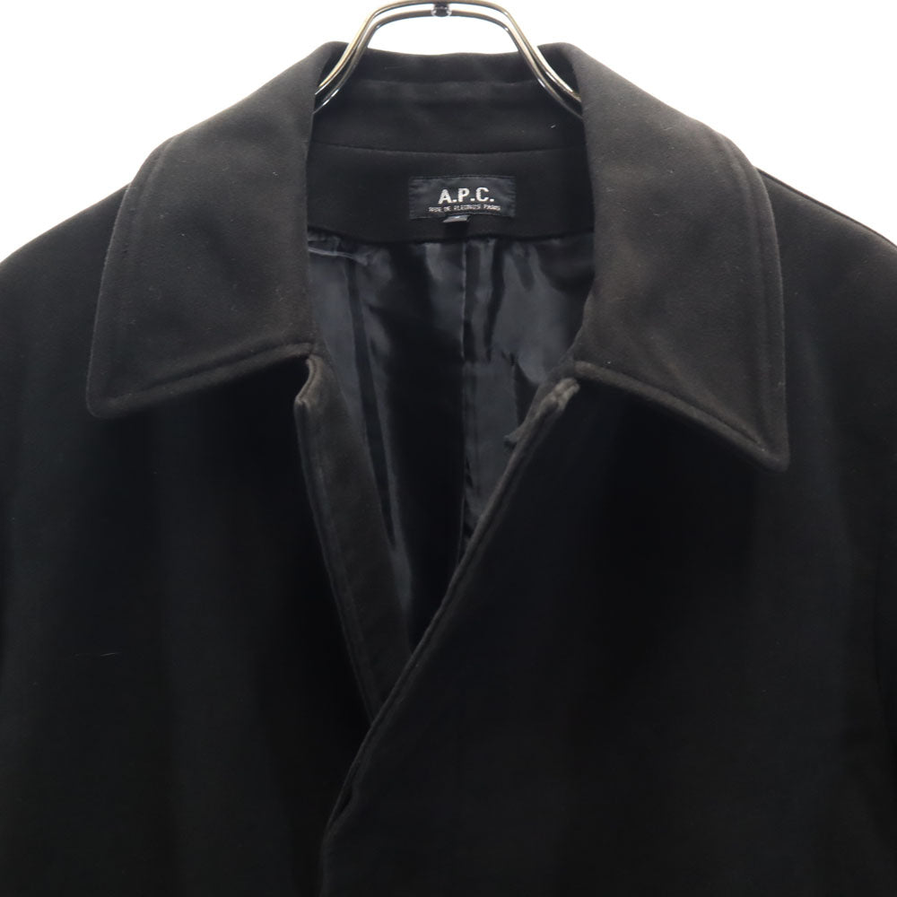 A.P.C. アーペーセー 日本製 ステンカラーコート 2 ブラック メンズ