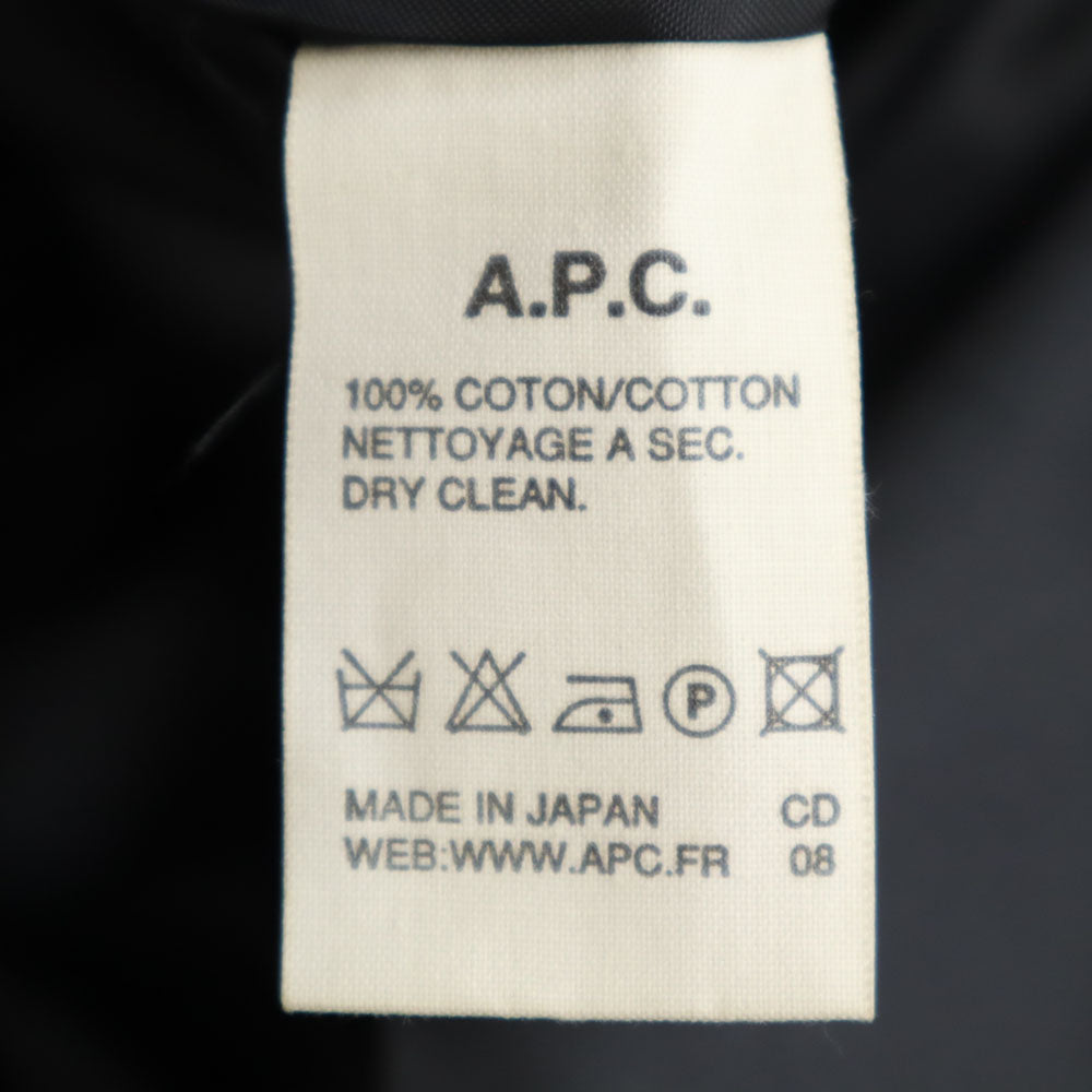 A.P.C. アーペーセー 日本製 ステンカラーコート 2 ブラック メンズ