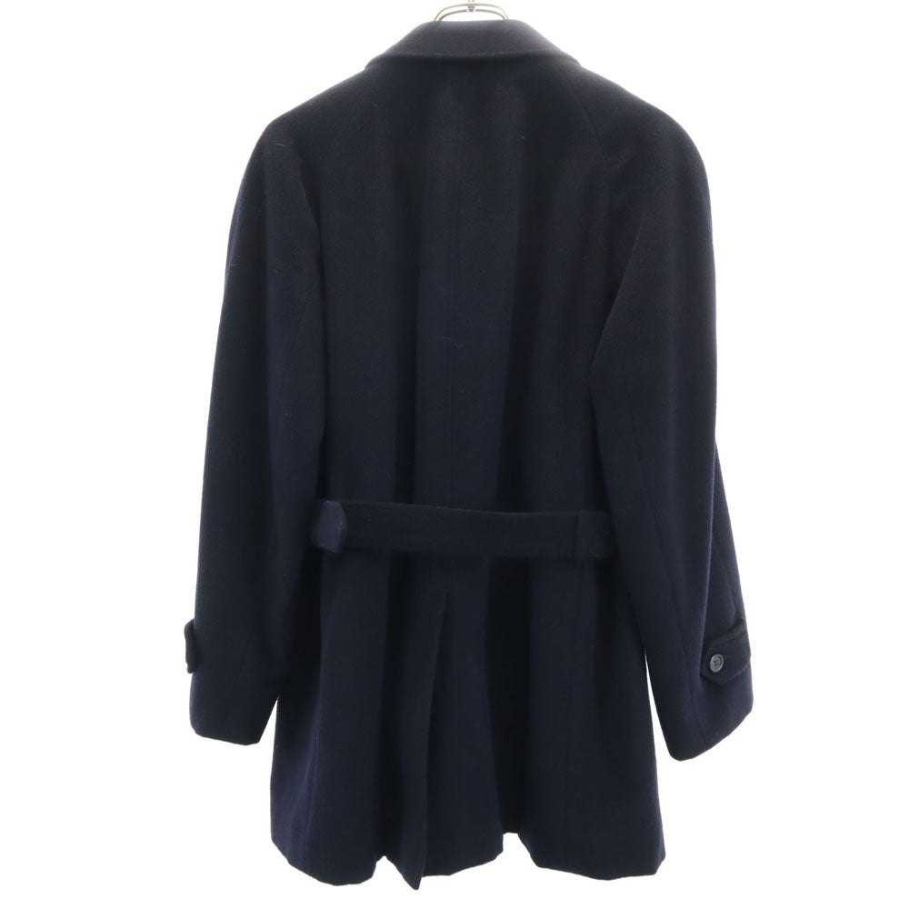 Durban ダーバン ウール100％ ステンカラーコート 45 ネイビー メンズ