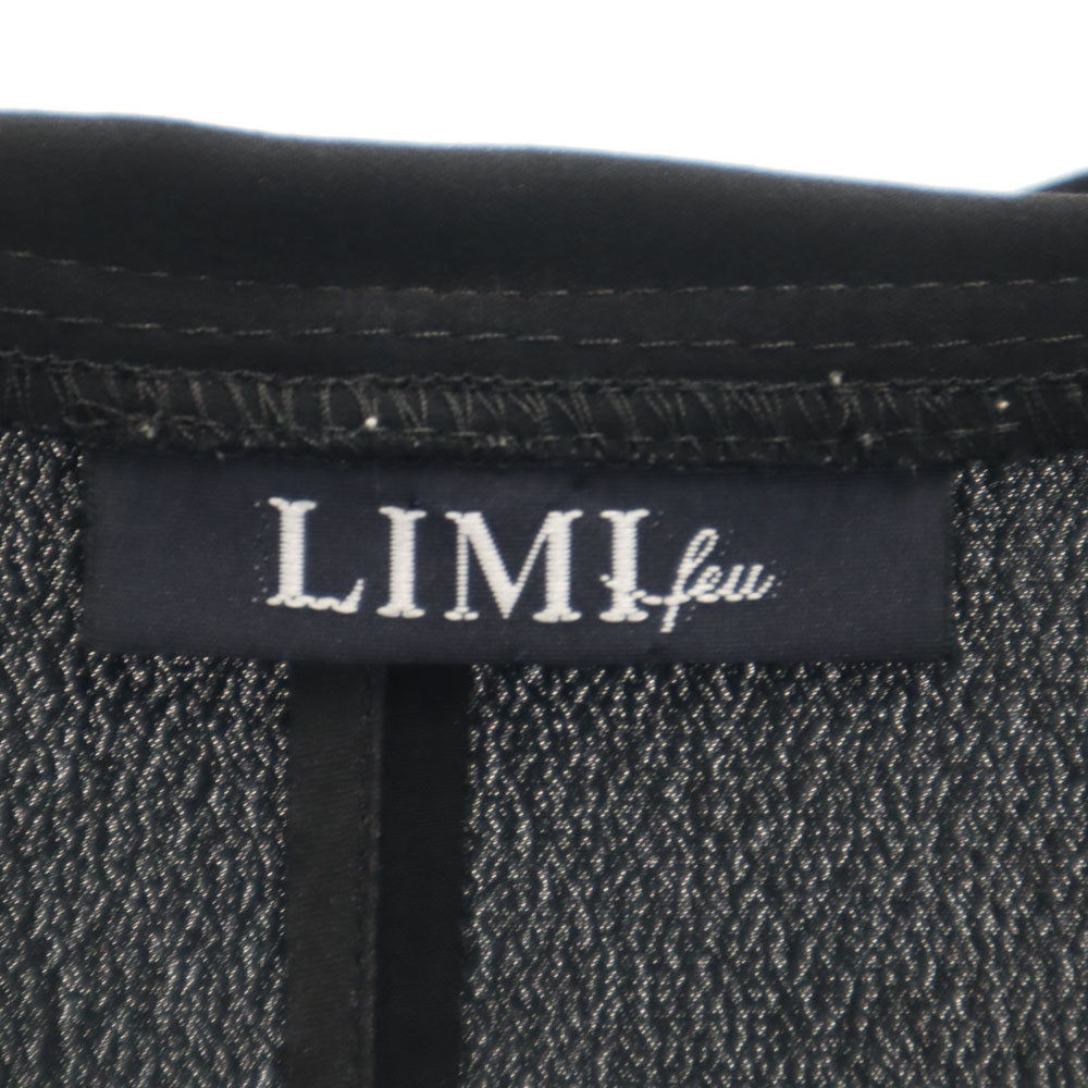 LIMI feu リミフゥ 7分袖 ワンピース S ブラック レディース