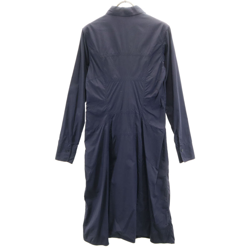 JIL SANDER ジルサンダー イタリア製 長袖 シャツワンピース 38 ネイビー レディース