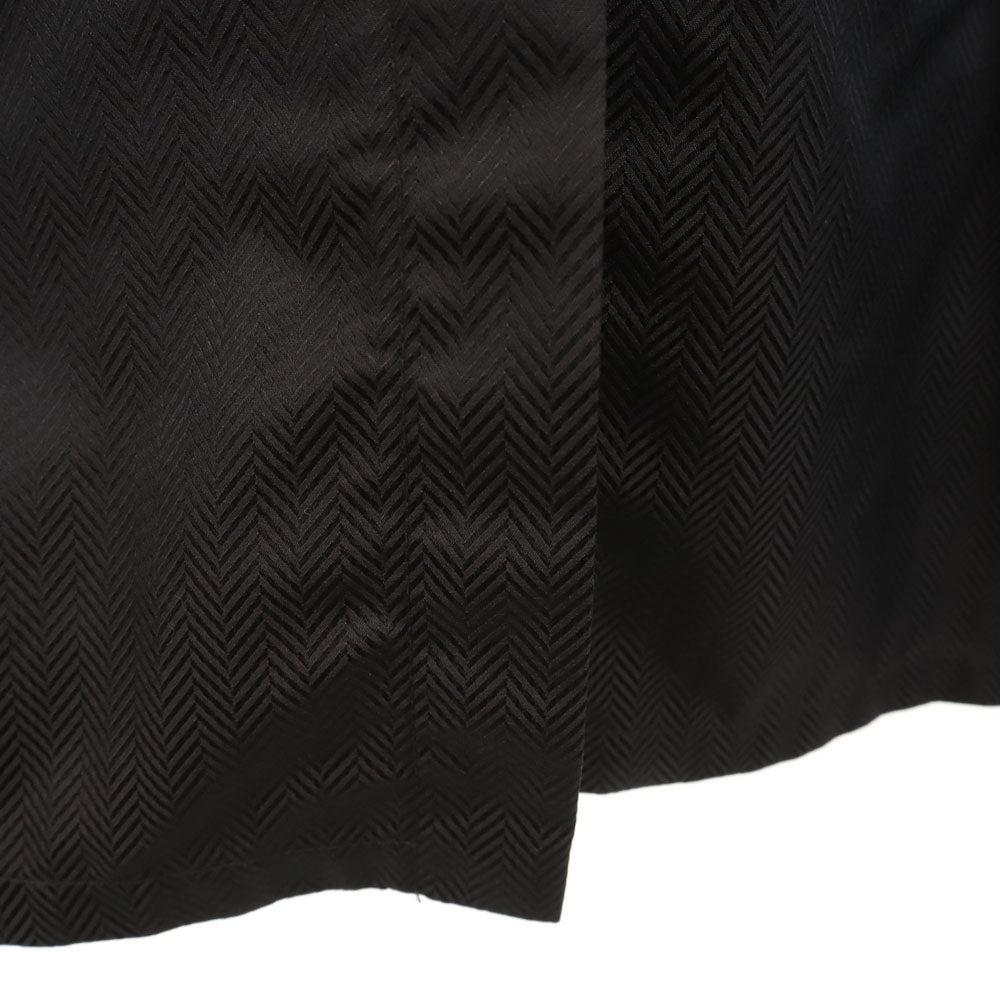 ARMANI COLLEZIONI アルマーニコレッツォーニ イタリア製 ヘリンボーン柄 ステンカラーコート 50 チャコールブラウン メンズ