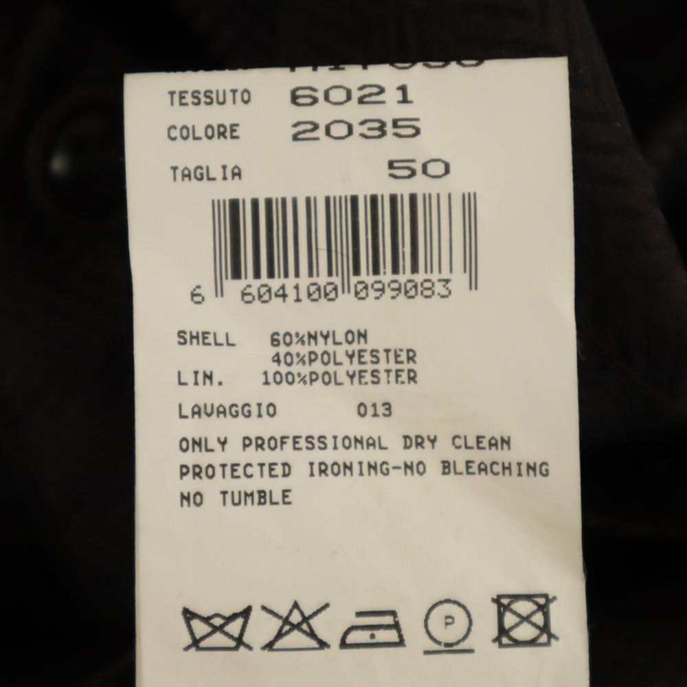 ARMANI COLLEZIONI アルマーニコレッツォーニ イタリア製 ヘリンボーン柄 ステンカラーコート 50 チャコールブラウン メンズ