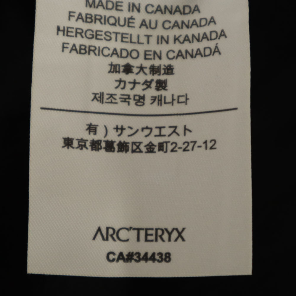 ARC'TERYX アークテリクス カナダ製 ステンカラーコート M チャコールブラック レディース