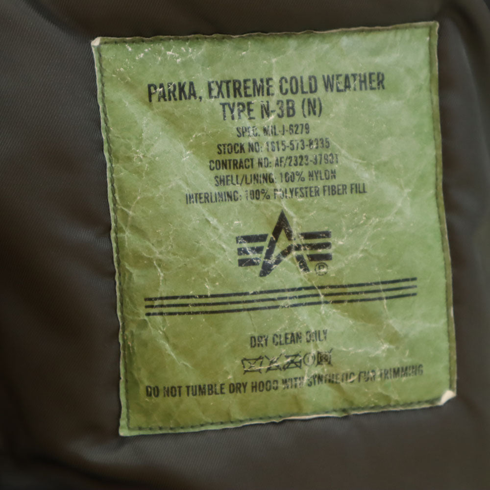 ALPHA INDUSTRIES INC アルファインダストリーズ N-3B フライトジャケット M グレー系 中綿 メンズ