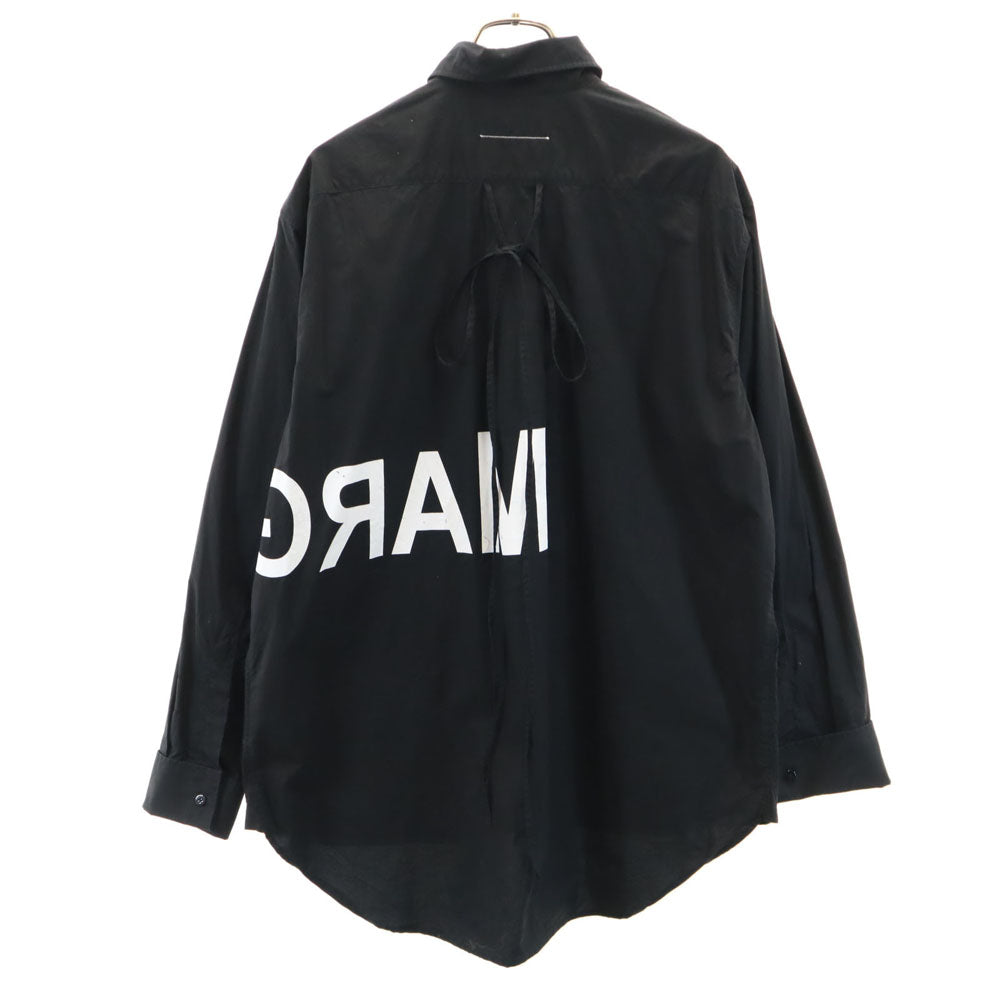 MM6 エムエムシックス 2020年 イタリア製 長袖 ボタンダウンシャツ 42 ブラック レディース