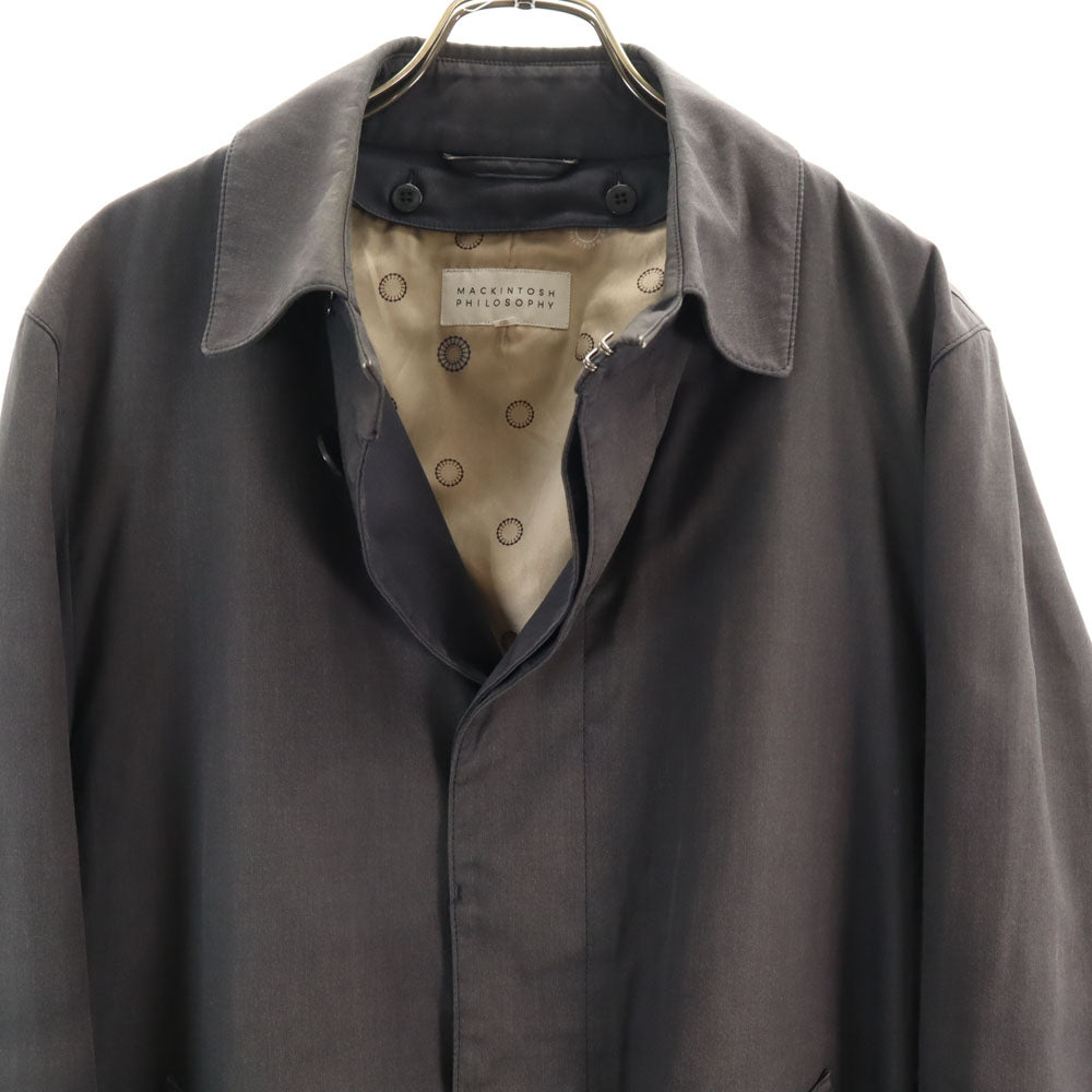 MACKINTOSH PHILOSOPHY マッキントッシュフィロソフィー 日本製 ライナー付 ステンカラーコート 40 グレー メンズ