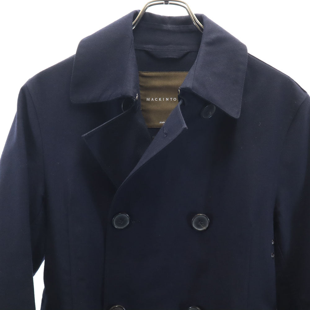 Mackintosh マッキントッシュ スコットランド製 ウールブレンド チェスターコート 36 ネイビー ベルト付き メンズ