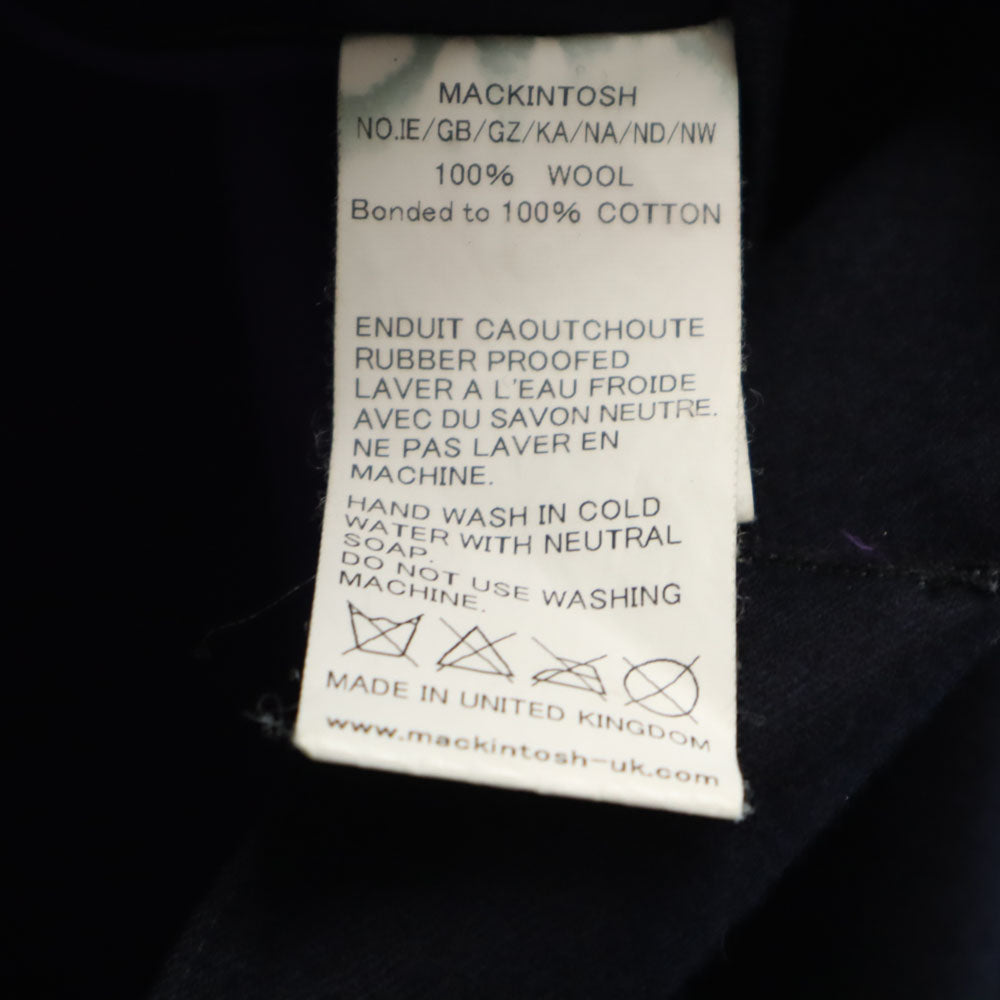 Mackintosh マッキントッシュ スコットランド製 ウールブレンド チェスターコート 36 ネイビー ベルト付き メンズ