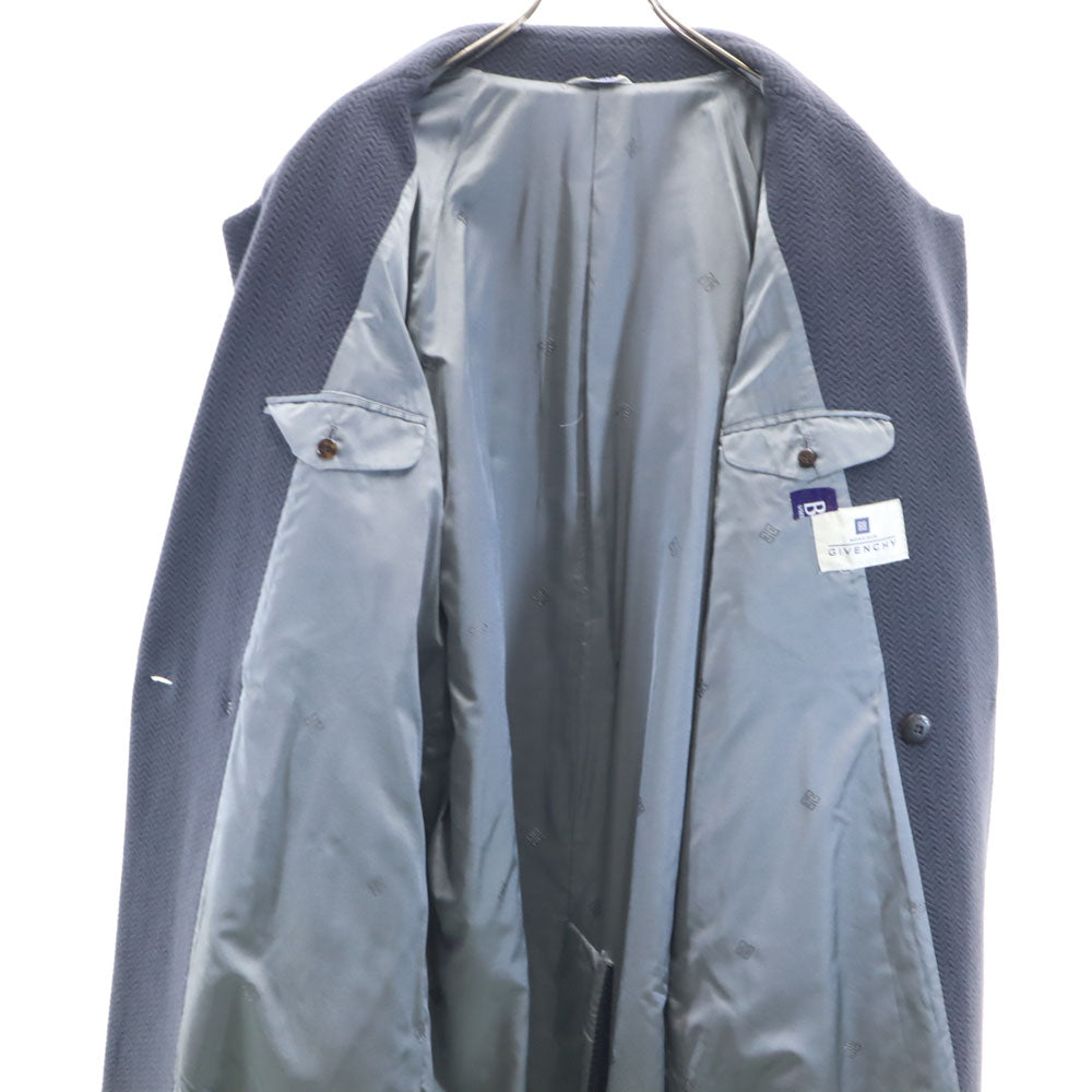 Givenchy ジバンシー 90s オールド ヘリンボーン柄 ウールコート L グレー メンズ